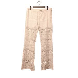 Kiss & Cry crochet white pants size large coastal cowgirl